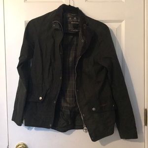 Lightweight Barbour waxed canvas coat